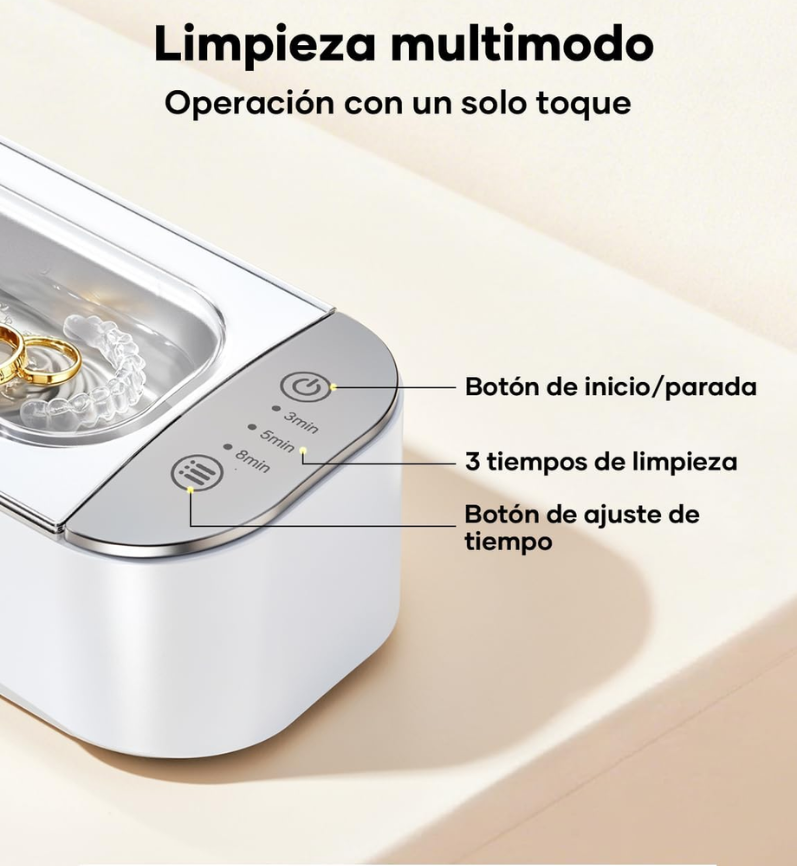 Limpiador de Ultrasonidos para Joyería y Bisutería