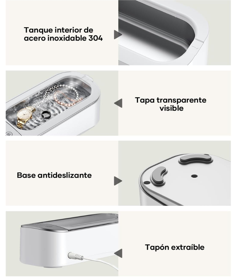 Limpiador de Ultrasonidos para Joyería y Bisutería