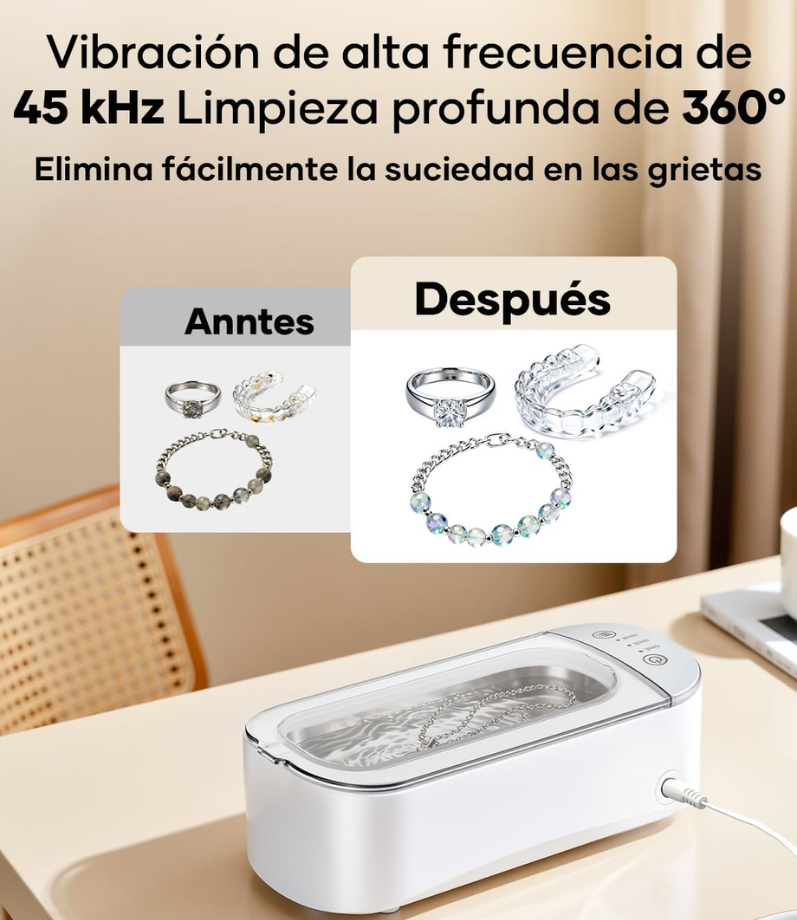 Limpiador de Ultrasonidos para Joyería y Bisutería