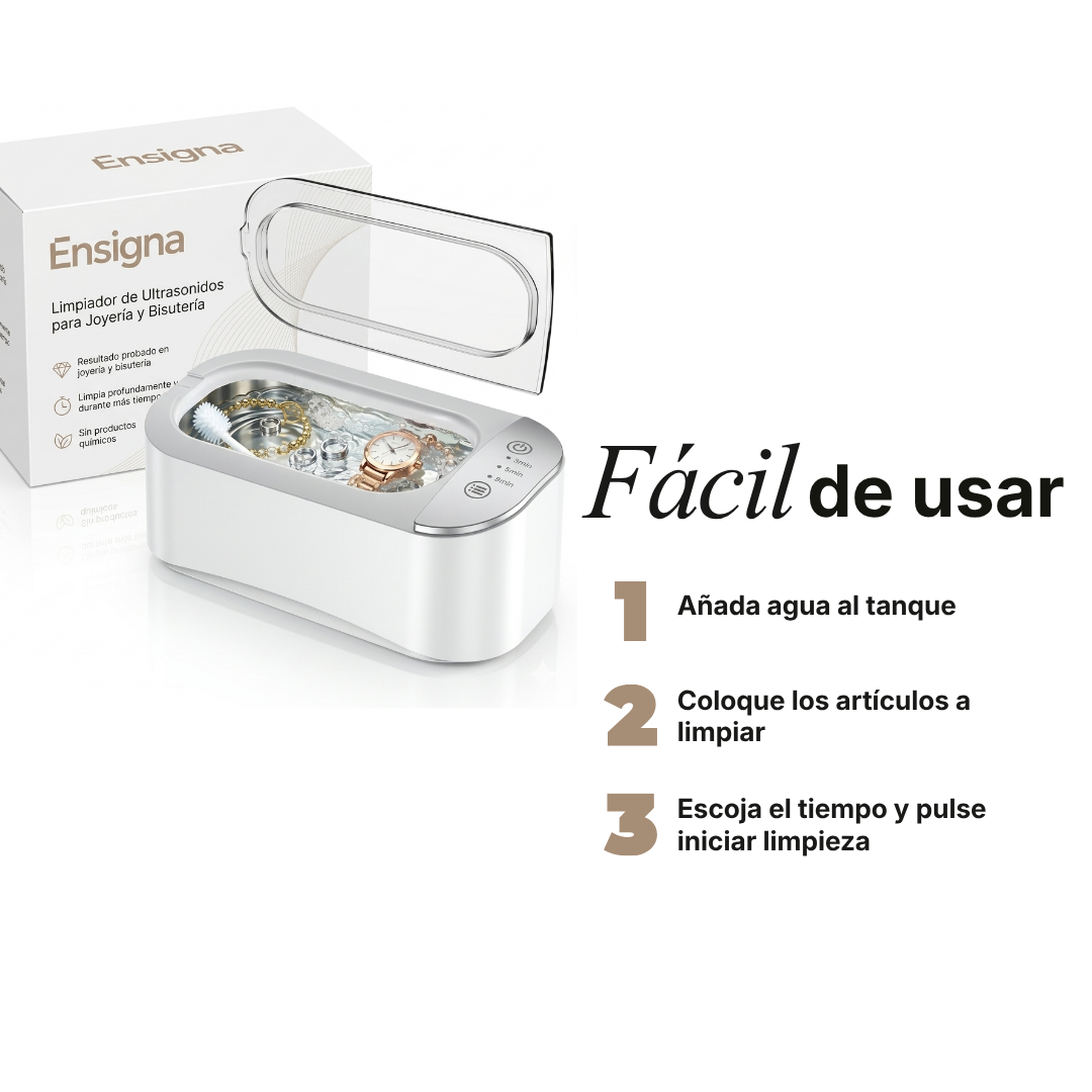 Limpiador de Ultrasonidos para Joyería y Bisutería